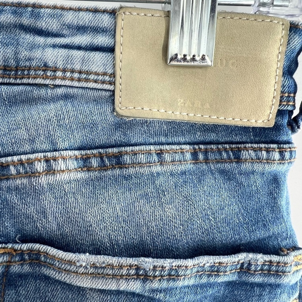 ZARA TRAFALUDO DENIM MAKER DESTROYED RIPPED ZIP HEM BOTTOM 06 - Picture 4 of 7